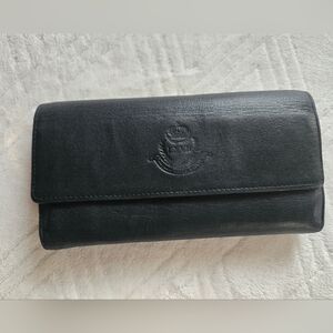 Vintage Lauren Ralph Lauren Black Leather Trifold Wallet